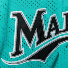 Andre Dawson Florida Marlins Cooperstown Collection Mesh Batting Practice Button-Up Jersey - Teal | Mitchell & Ness