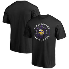 Minnesota Vikings Black Firefighter T-Shirt for sale