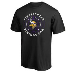 Minnesota Vikings Black Firefighter T-Shirt for sale