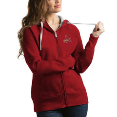 St. Louis Cardinals Antigua Women's Victory Full-Zip Hoodie - Red