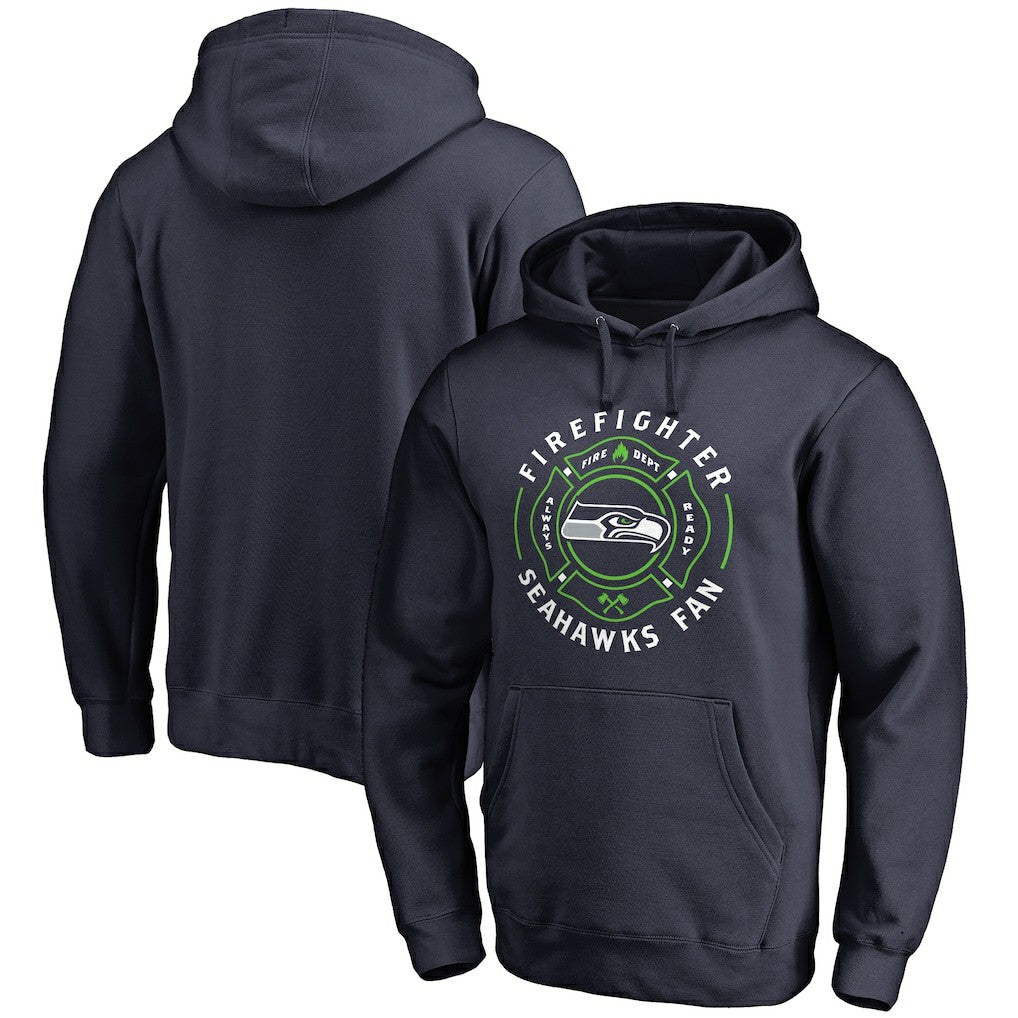Seattle Seahawks Firefighter Pullover Hoodie - Navy cheap