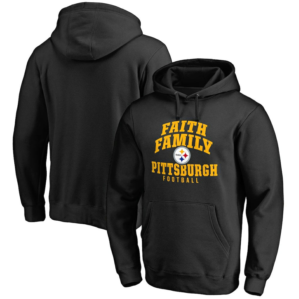 Pittsburgh Steelers Faith Family Pullover Hoodie - Black sale