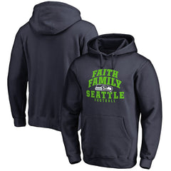 Seattle Seahawks Faith Family Pullover Hoodie - Navy sale