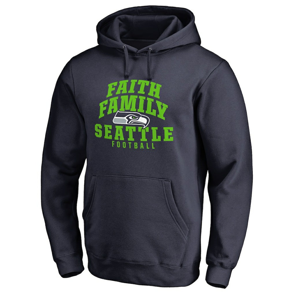 Seattle Seahawks Faith Family Pullover Hoodie - Navy sale