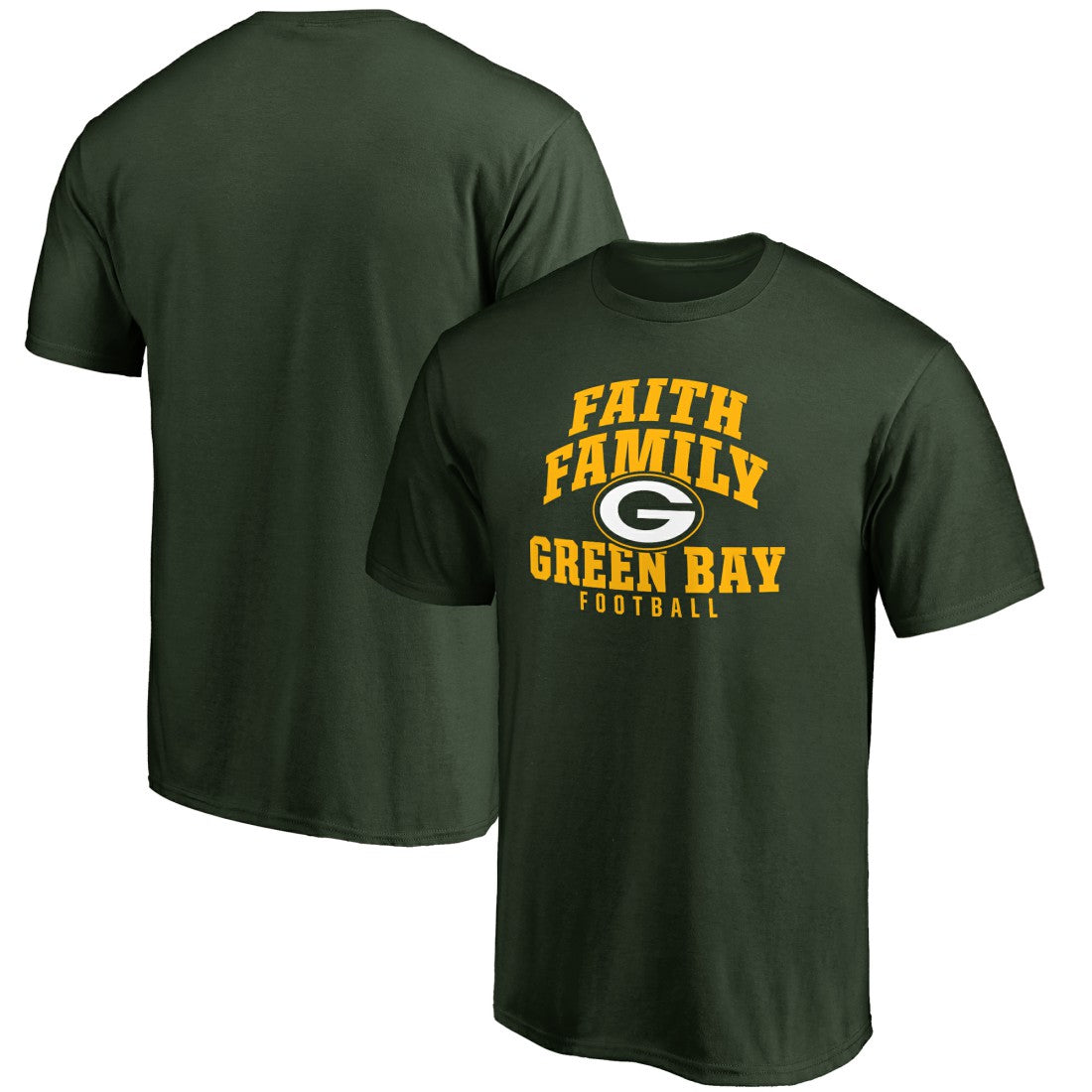 Green Bay Packers Faith Family T-Shirt - Green cheap