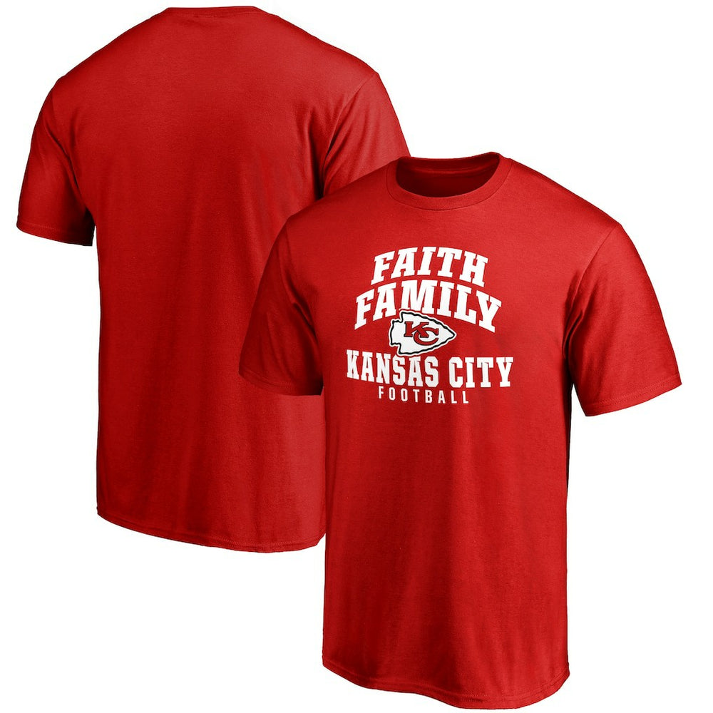 Kansas City Chiefs Faith Family T-Shirt - Red for sale