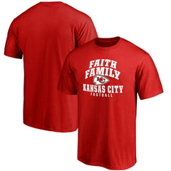 Kansas City Chiefs Faith Family T-Shirt - Red for sale