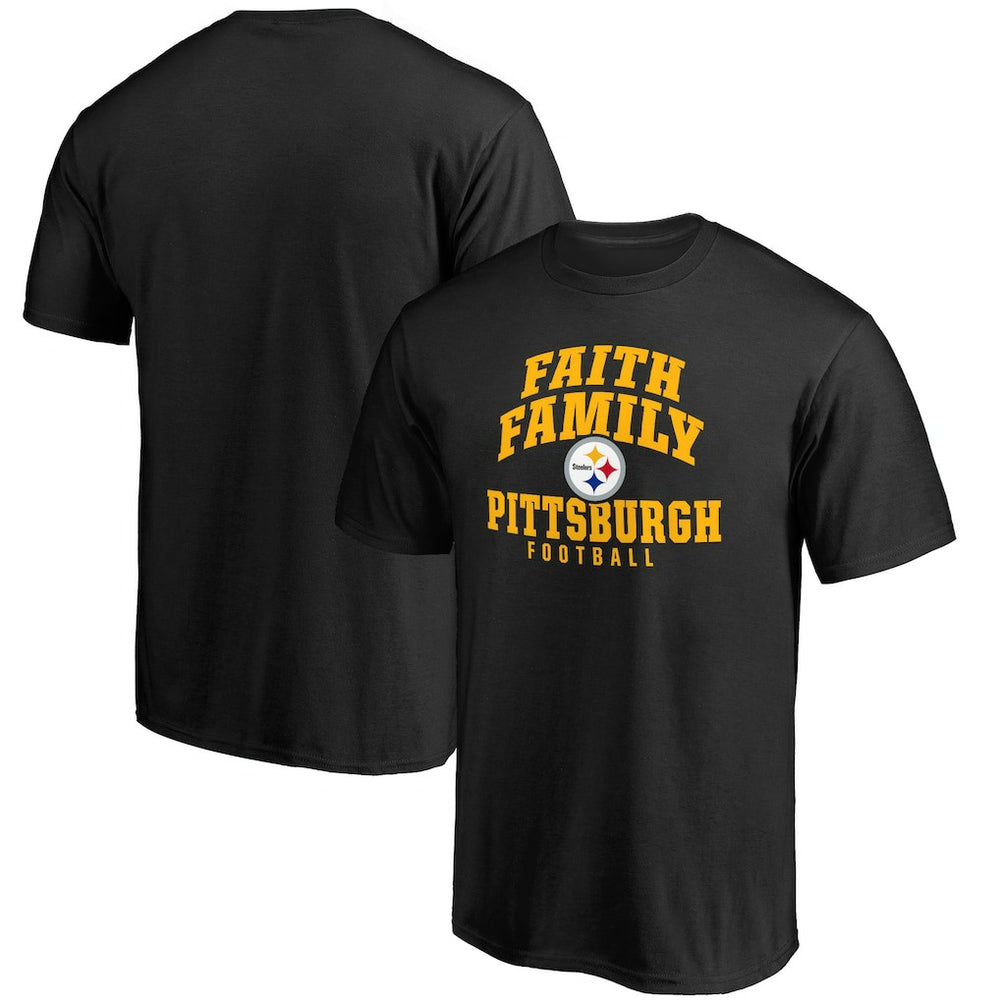 Pittsburgh Steelers Faith Family T-Shirt - Black cheap
