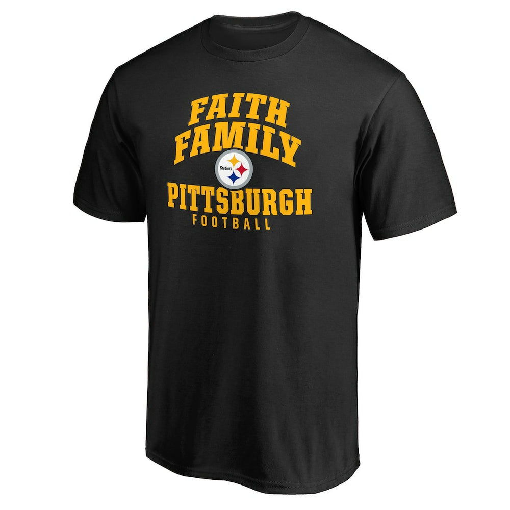 Pittsburgh Steelers Faith Family T-Shirt - Black cheap