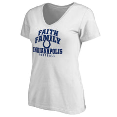 Indianapolis Colts Women's Faith Family V-Neck T-Shirt - White online