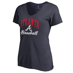 Atlanta Braves Women's Victory Script T-Shirt - Navy