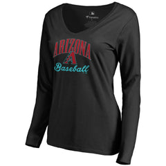 Arizona Diamondbacks Women's Victory Script Long Sleeve T-Shirt - Black