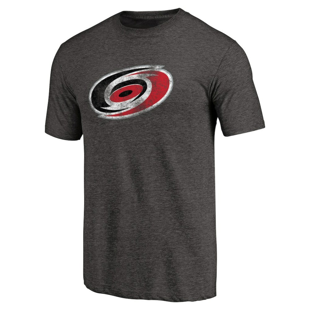 Carolina Hurricanes Distressed Team Primary Logo Tri-Blend T-Shirt Black