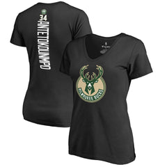Giannis Antetokounmpo Milwaukee Bucks Women's Backer T-Shirt - Black outlet