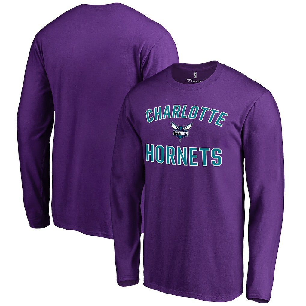 Charlotte Hornets Victory Arch Long Sleeve T-Shirt - Purple for sale
