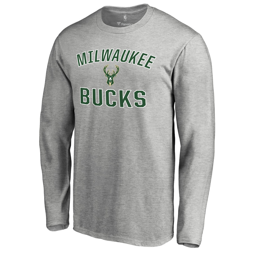 Milwaukee Bucks Victory Arch Long Sleeve T-Shirt - Ash on sale