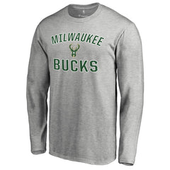 Milwaukee Bucks Victory Arch Long Sleeve T-Shirt - Ash on sale