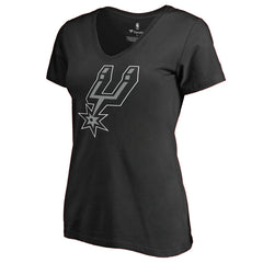 San Antonio Spurs Women's Primary Logo V-Neck T-Shirt - Black online