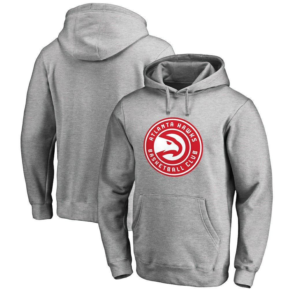 Atlanta Hawks Primary Logo Pullover Hoodie - Heather Gray discount