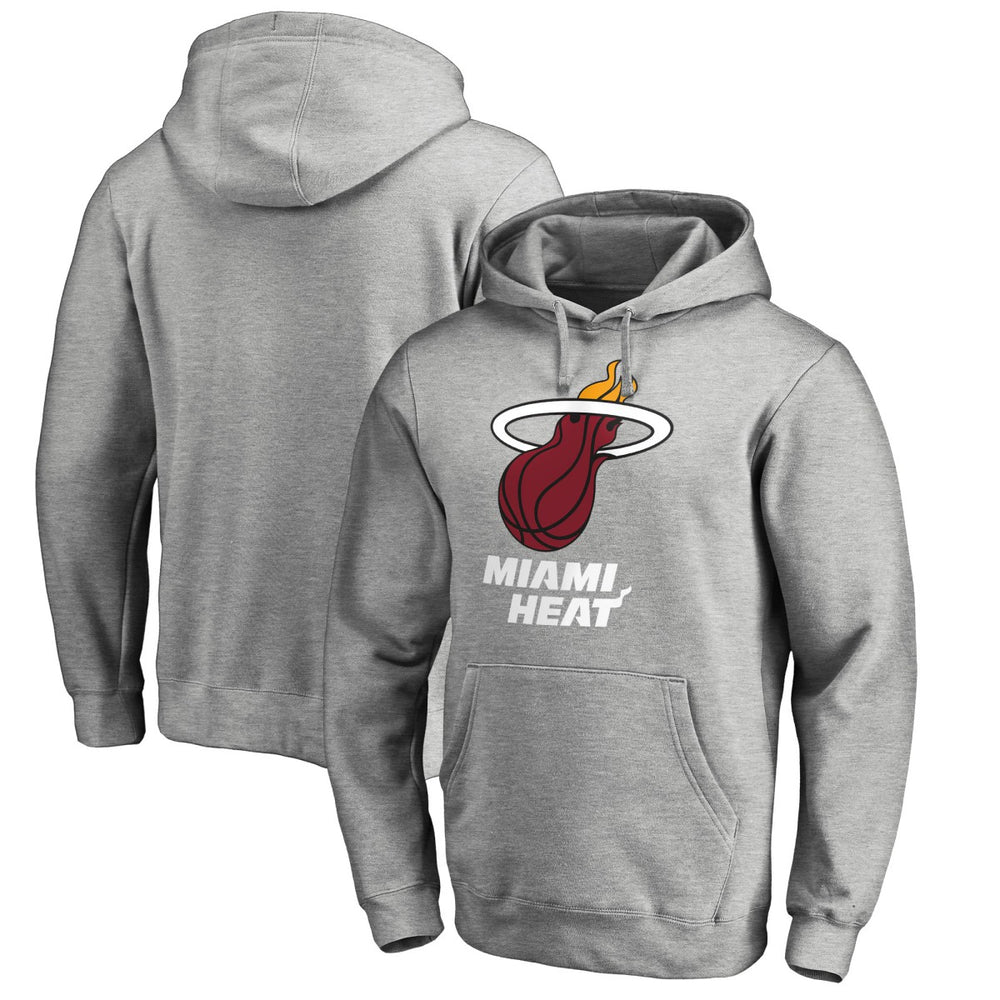 Miami Heat Primary Logo Pullover Hoodie - Heather Gray cheap