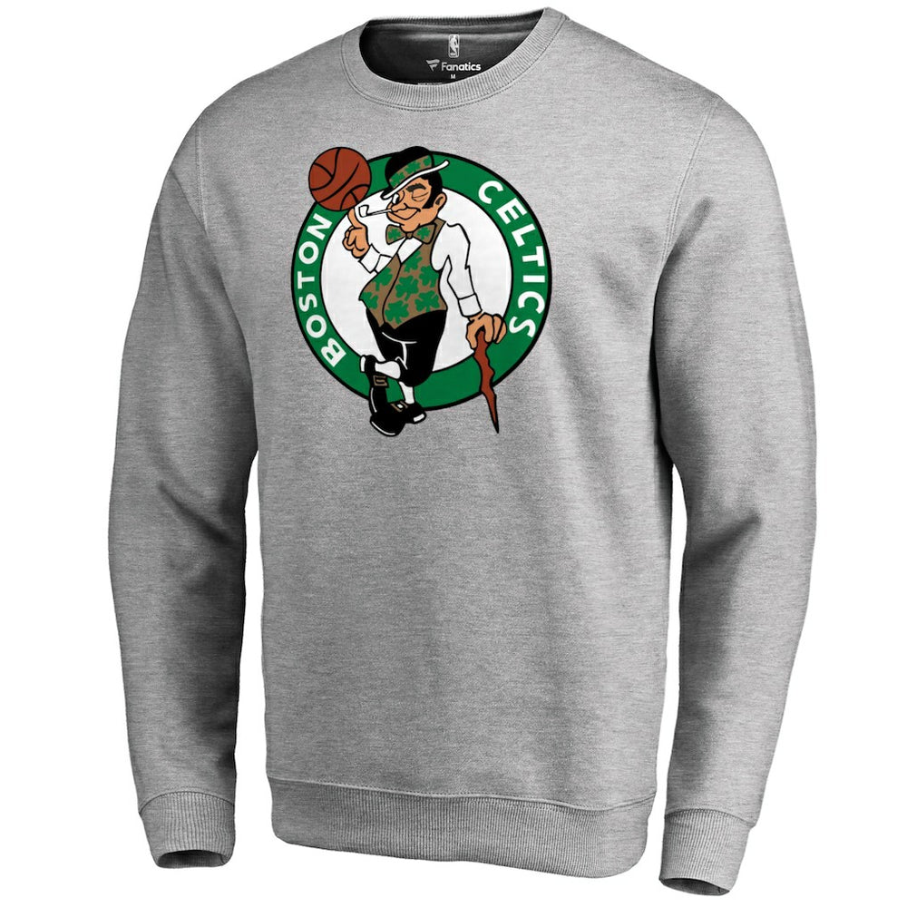 Boston Celtics Primary Logo Sweatshirt - Heathered Gray on sale