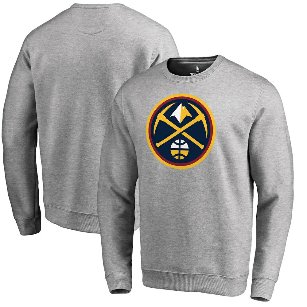 Denver Nuggets Primary Logo Sweatshirt sale - Heathered Gray cheap