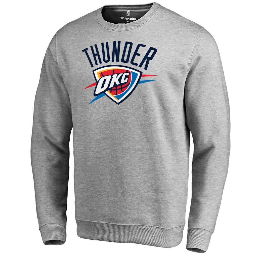 Oklahoma City Thunder Primary Logo Sweatshirt - Heathered Gray cheap