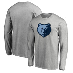 Memphis Grizzlies Primary Logo Long Sleeve T-Shirt - Heather Gray outlet