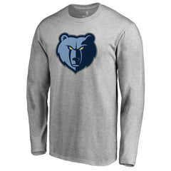 Memphis Grizzlies Primary Logo Long Sleeve T-Shirt - Heather Gray outlet