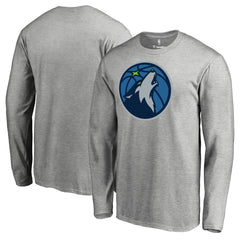 Minnesota Timberwolves Primary Logo Long Sleeve T-Shirt - Heather Gray for sale