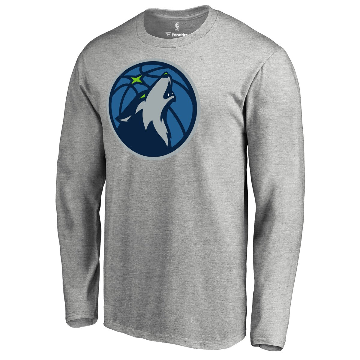 Minnesota Timberwolves Primary Logo Long Sleeve T-Shirt - Heather Gray for sale
