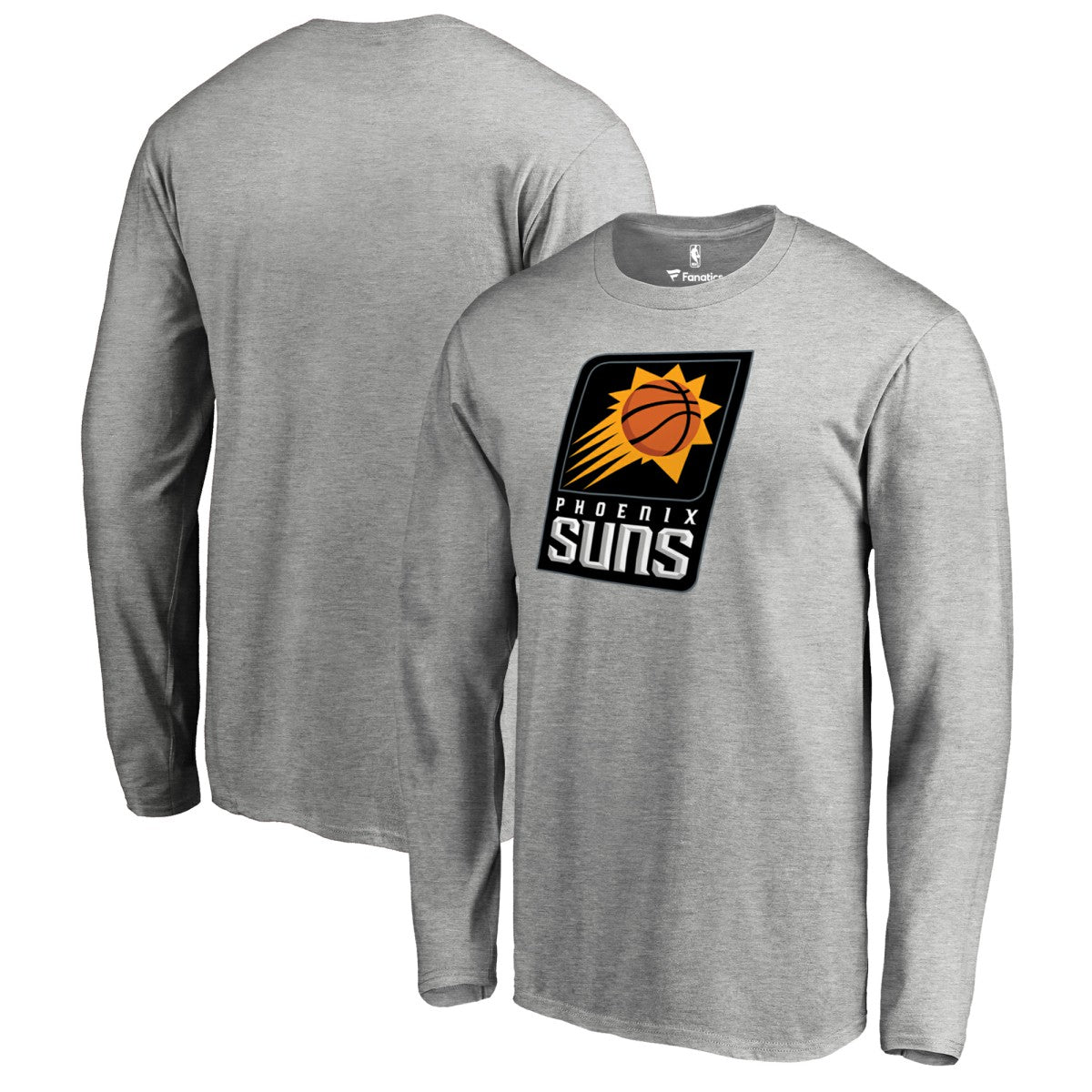 Phoenix Suns Primary Logo Long Sleeve T-Shirt - Heather Gray online