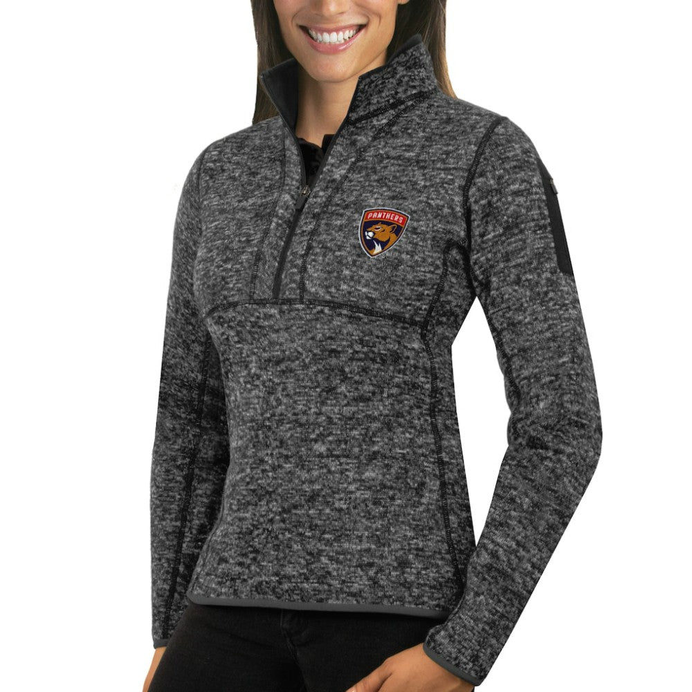 Florida Panthers Antigua Women's Fortune Half-Zip Sweatshirt Charcoal