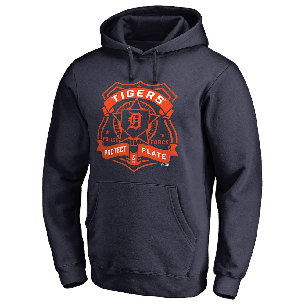 Detroit Tigers Police Badge Pullover Hoodie - Navy
