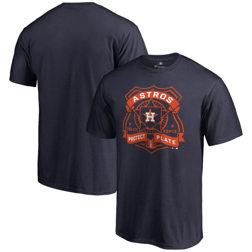 Houston Astros Police Badge T-Shirt - Navy