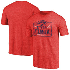 Atlanta Braves Welcome to Atlanta Hometown Tri-Blend T-Shirt - Red