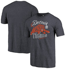 Detroit Tigers Tiger Claw Hometown Tri-Blend T-Shirt - Navy