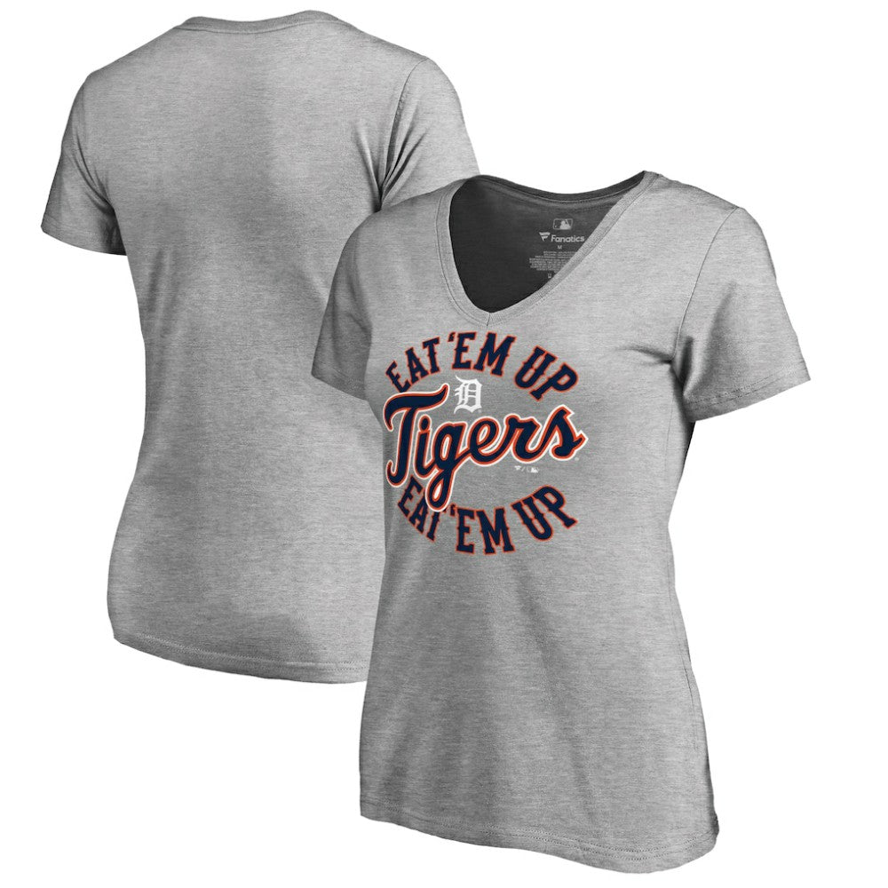 Detroit Tigers Women's Eat Em Up Hometown T-Shirt - Ash