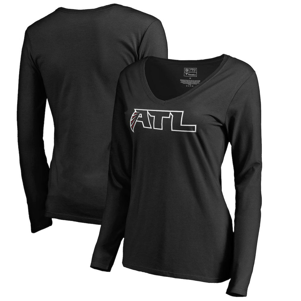 Atlanta Falcons Women's Alternate Logo Long Sleeve T-Shirt - Black for sale