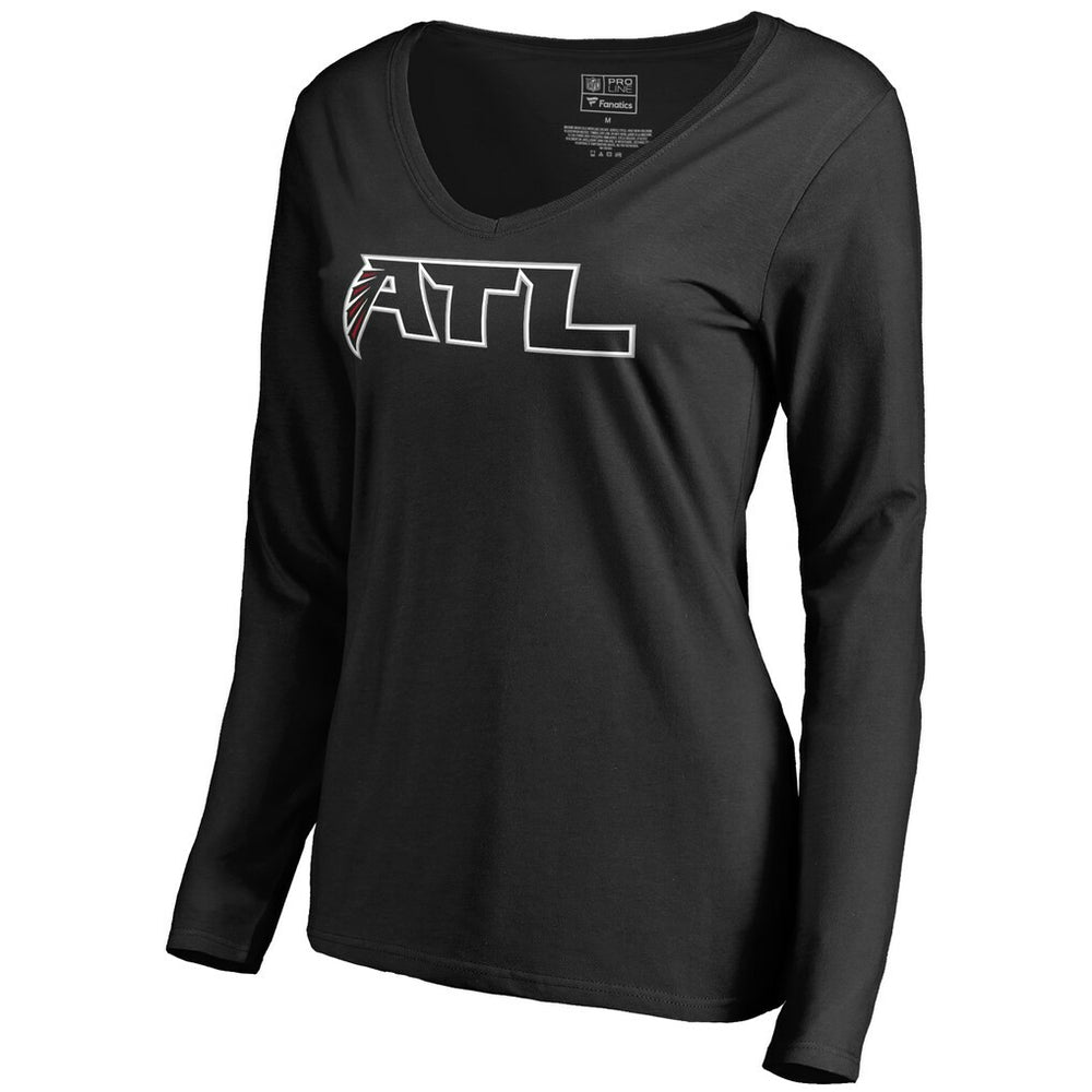 Atlanta Falcons Women's Alternate Logo Long Sleeve T-Shirt - Black for sale