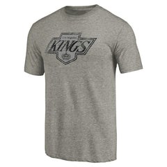 Los Angeles Kings Throwback Logo 1988-1989 Tri-Blend T-Shirt Ash