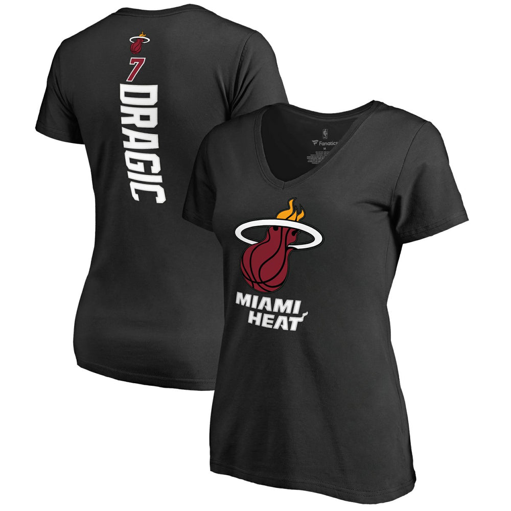 Goran Dragic Miami Heat Women's Backer V-Neck T-Shirt - Black sale
