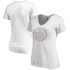 Edmonton Oilers Women's Whiteout V-Neck T-Shirt White