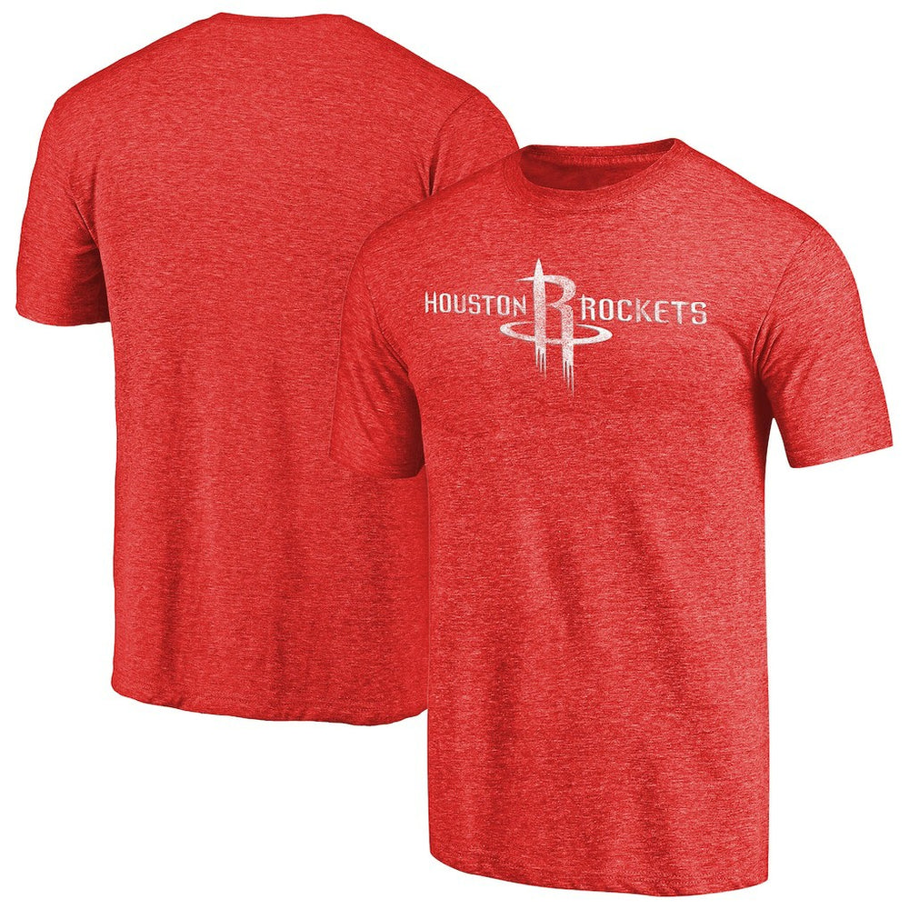 Houston Rockets Distressed Team Logo Tri-Blend T-Shirt - Heather Red sale