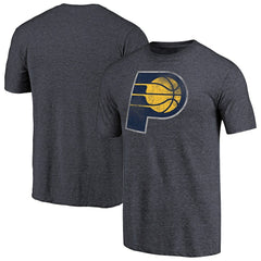 Indiana Pacers Distressed Team Logo Tri-Blend T-Shirt - Heather Navy on sale