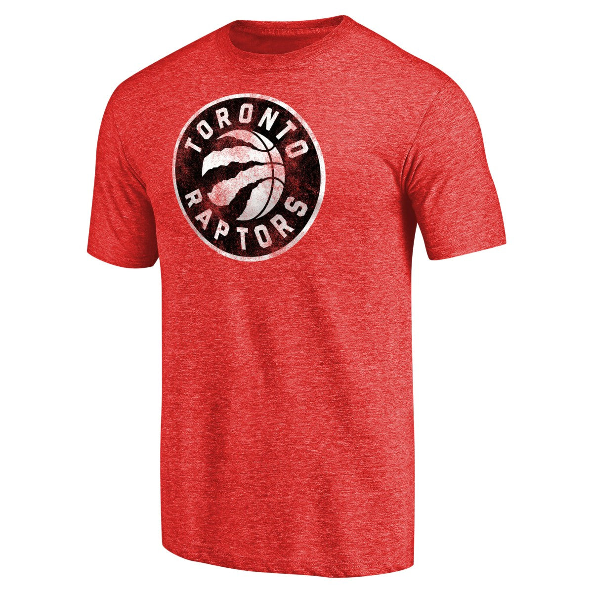 Toronto Raptors Distressed Team Logo Tri-Blend T-Shirt - Heather Red sale