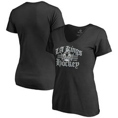 Los Angeles Kings Women's Hometown Collection The Crown V-Neck T-Shirt Black