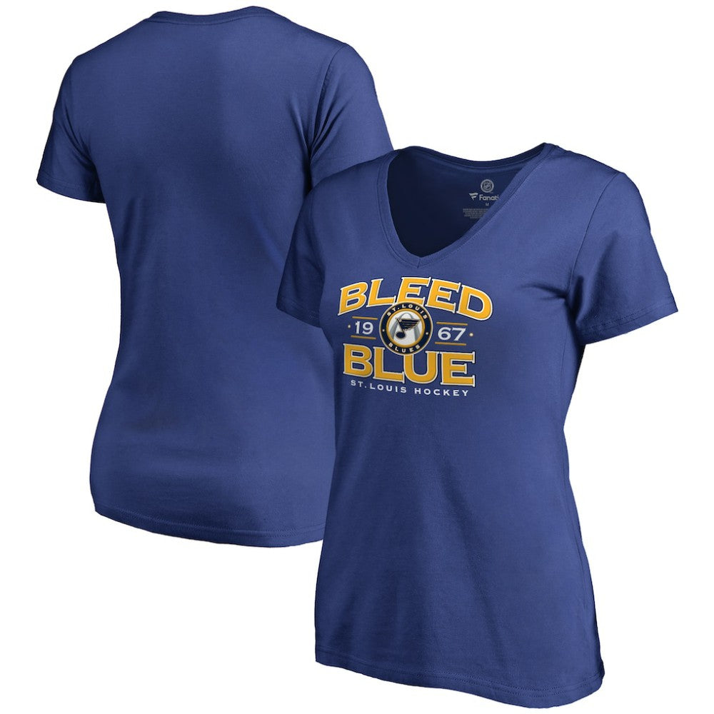 St. Louis Blues Women's Hometown Collection Bleed Blue V-Neck T-Shirt Blue