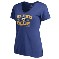 St. Louis Blues Women's Hometown Collection Bleed Blue V-Neck T-Shirt Blue