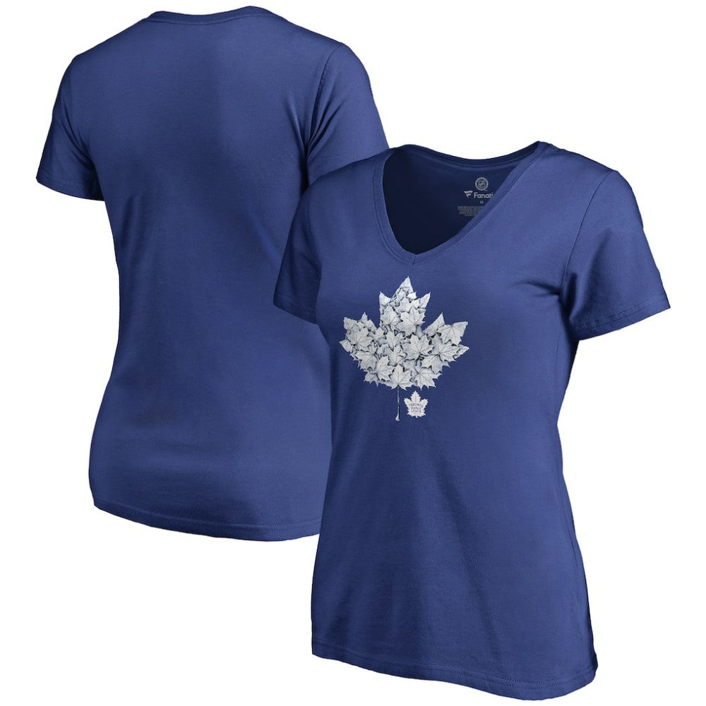 Toronto Maple Leafs Women's Hometown Collection Leafs V-Neck T-Shirt Blue